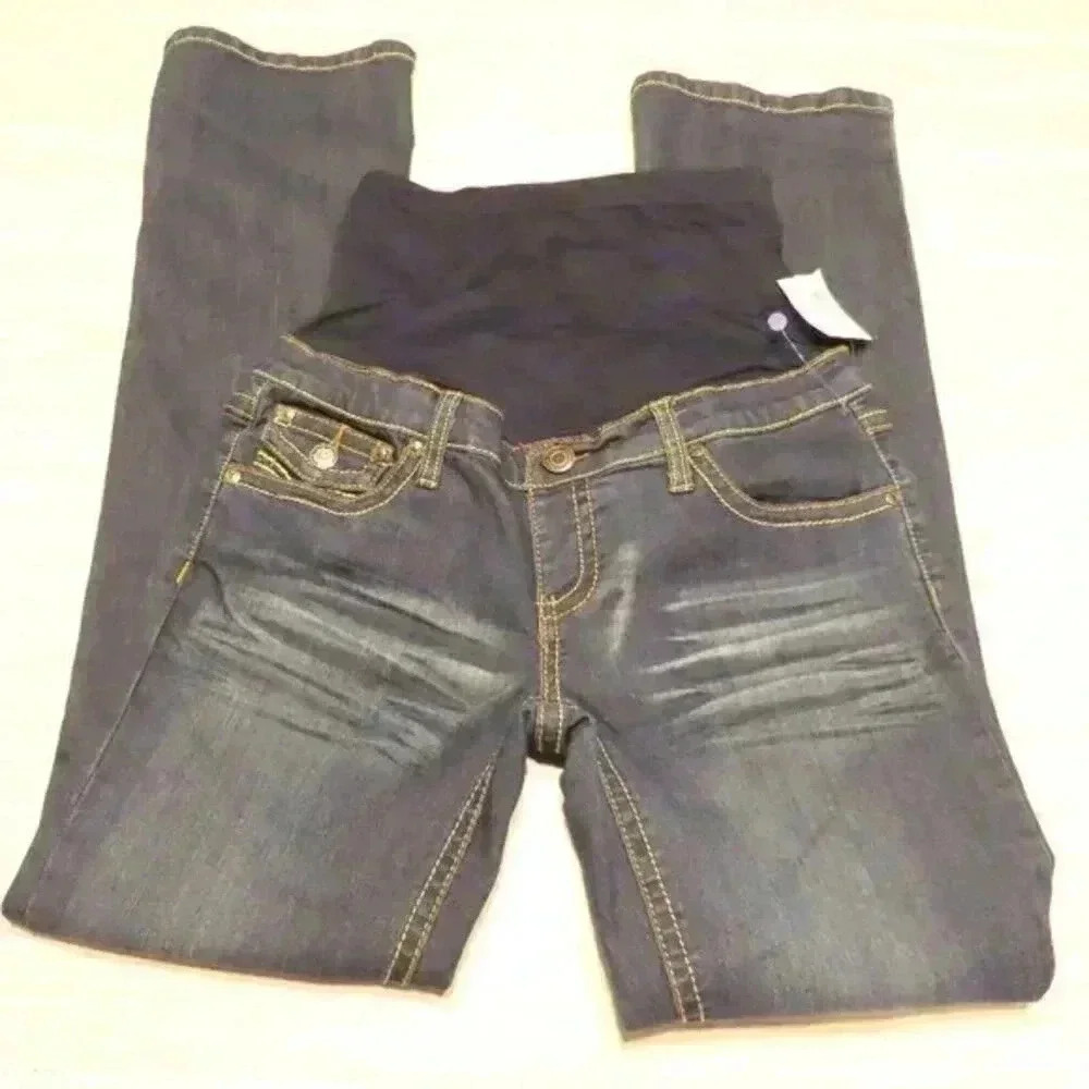 Tala Maternity for Hot Mammas Jeans Womens Button Back Pockets Size M NWT